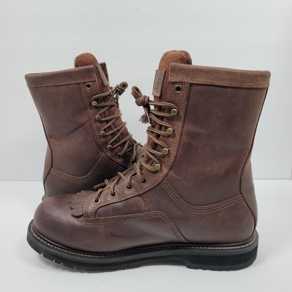 Work Zone Oil Resistant Waterproof Mens Brown Leather Work Boots N880 US Size 12 - Picture 5 of 11